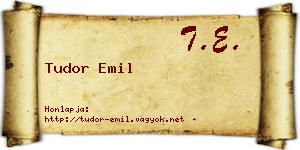 Tudor Emil névjegykártya